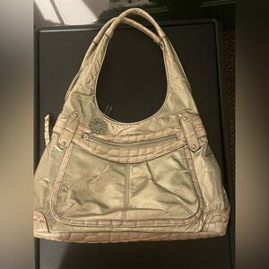 Gold shoulder bag